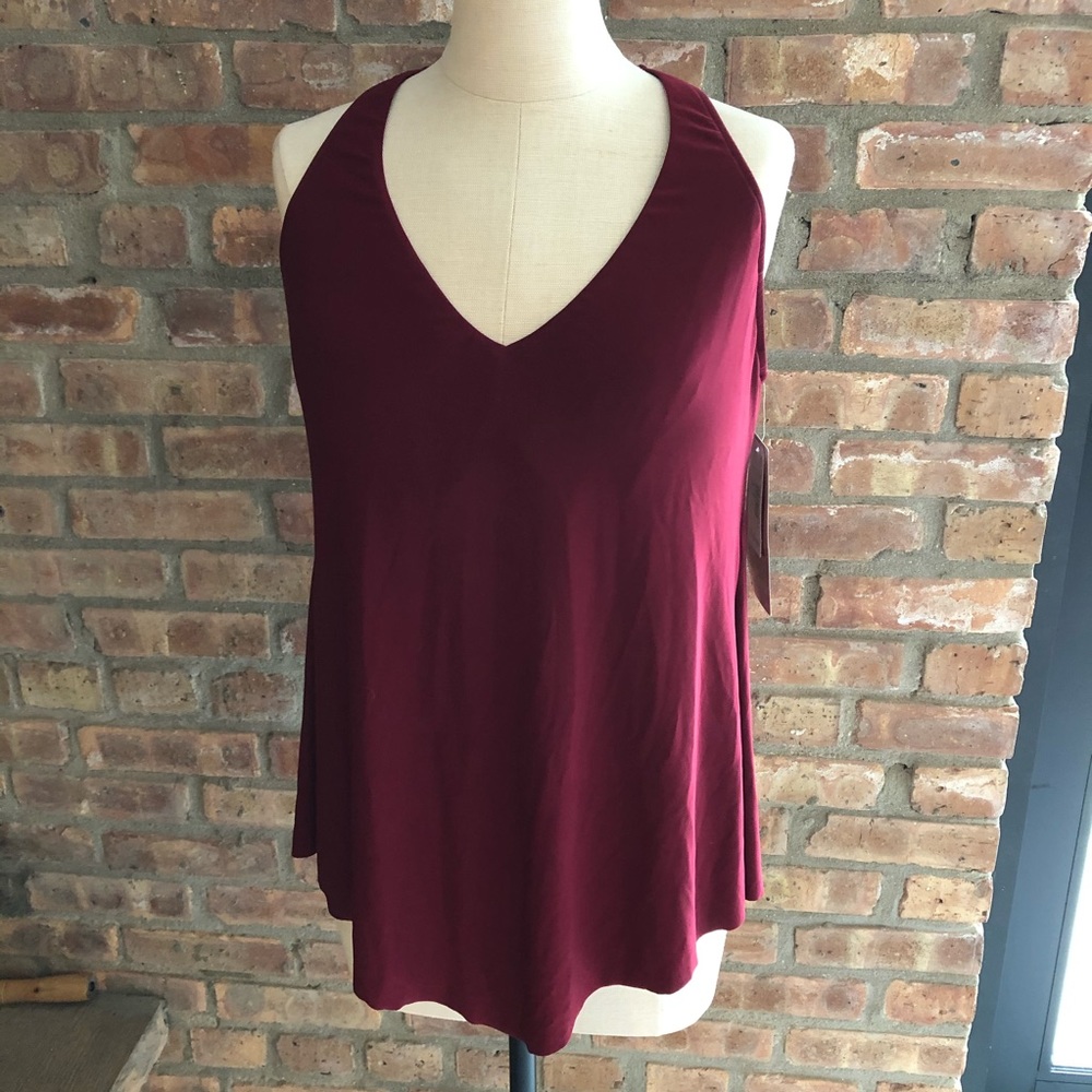 Never worn Burgundy Tankini with underwire size 14